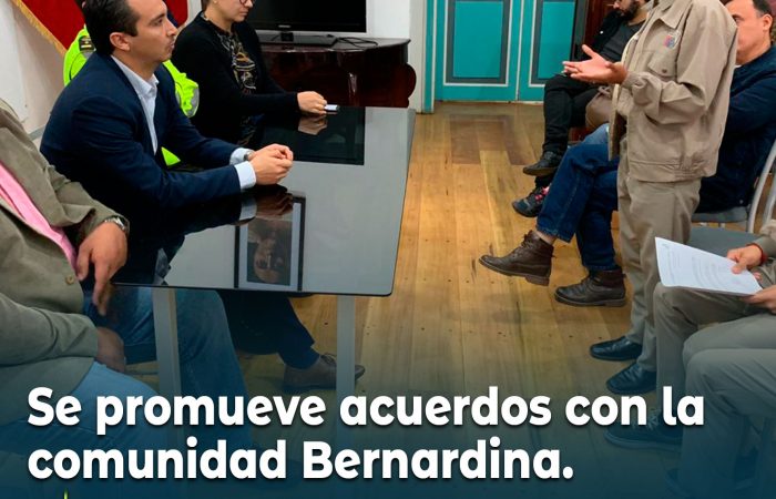 Gobernador promueve acuerdos en atención a la comunidad Bernardina.