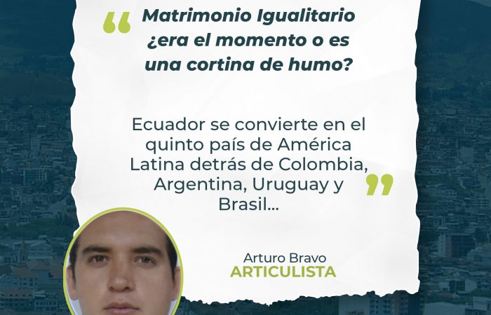 MATRIMONIO IGUALITARIO ¿ERA EL MOMENTO O ES UNA CORTINA DE HUMO?