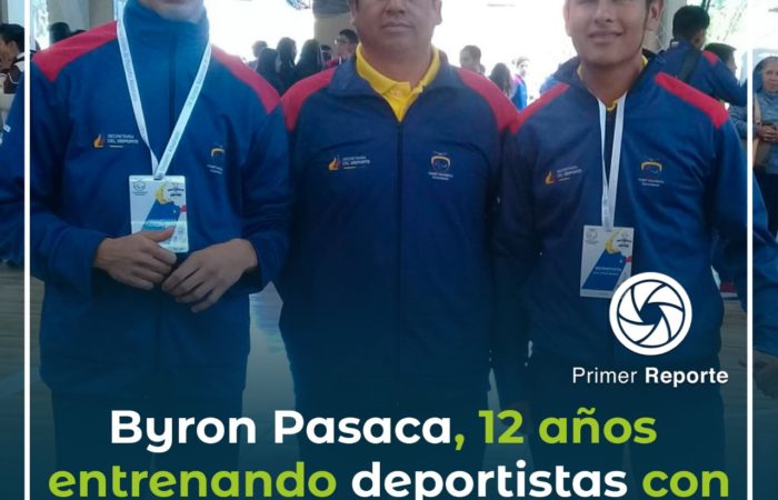 Byron Pasaca lleva 12 años entrenando deportistas con discapacidad