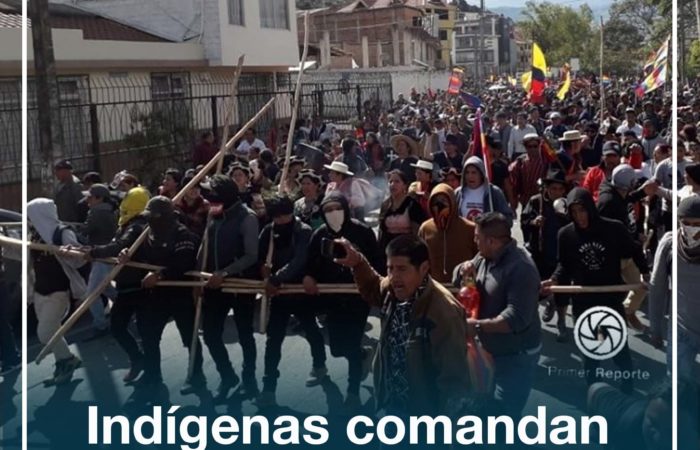 Indígenas comandan multitudinaria marcha pacífica
