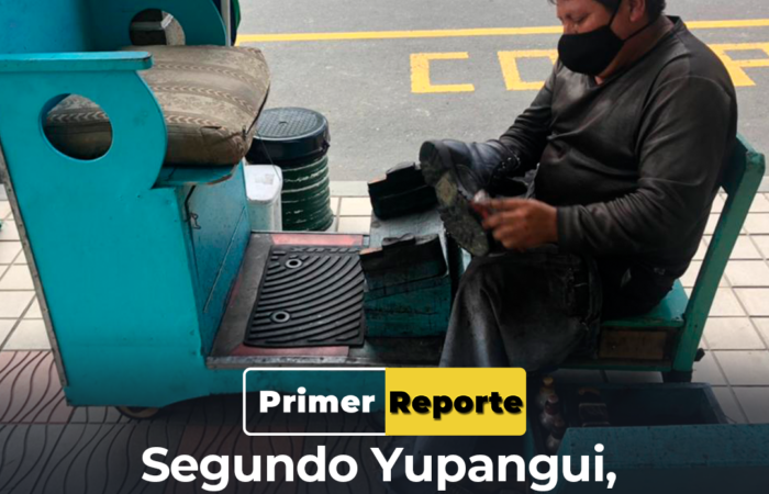 Segundo Yupangui, orgulloso de limpiar calzado en Loja