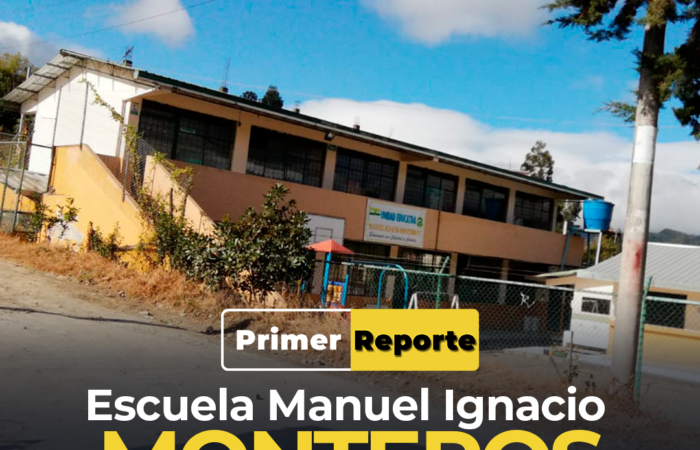 Escuela Manuel Ignacio Monteros en mal estado en Loja