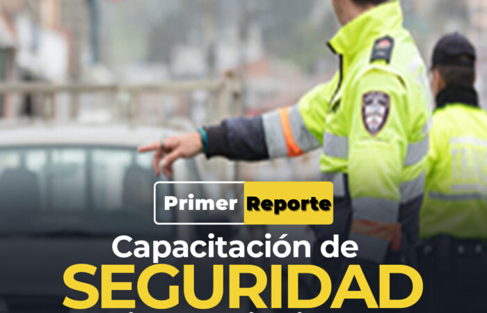 Capacitación de seguridad vial y periodismo.