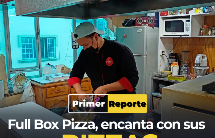 Full Box Pizza, encanta con sus pizzas cuadradas en Loja