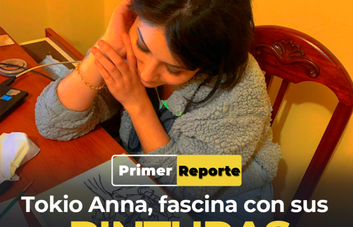 Tokio Anna, fascina con sus pinturas en vidrio en Loja