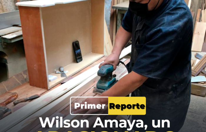 Wilson Amaya, un apasionado de la carpintería en Loja