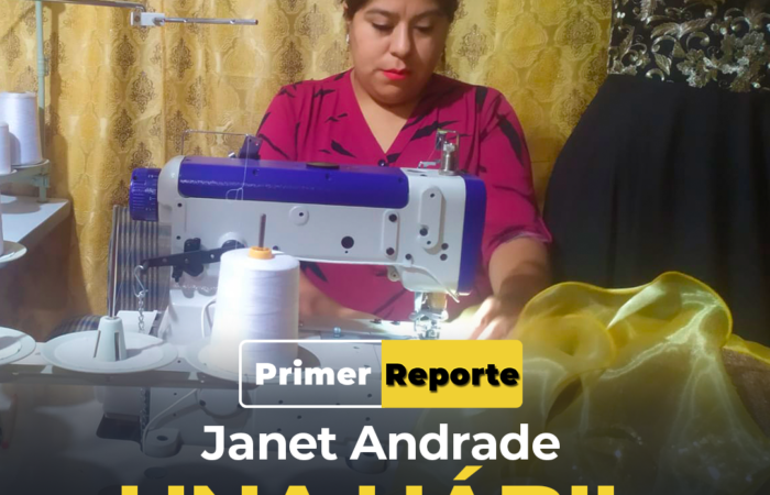 Janet Andrade, una hábil costurera en Loja