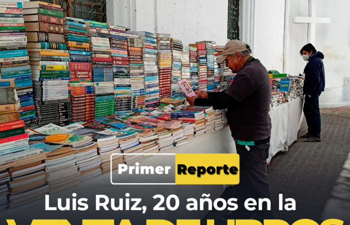 Luis Ruiz, 20 años en la venta de libros