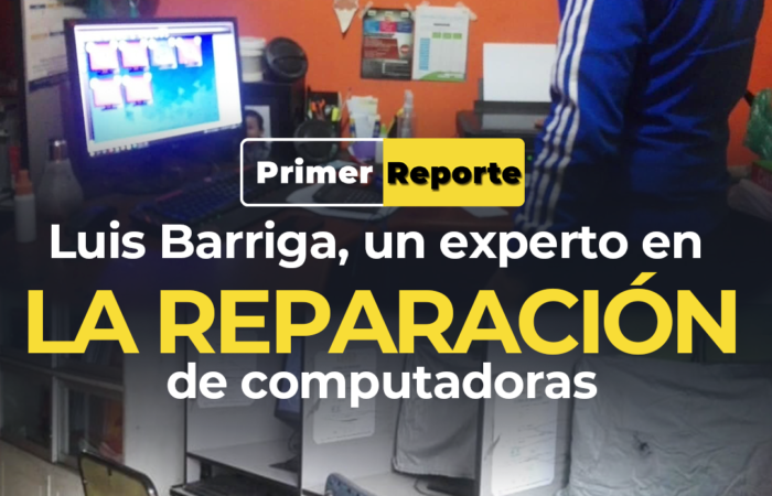 Luis Barriga, un experto en la reparación de computadoras