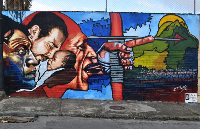 Mural de esperanza y superación en el exterior del CAI-Loja