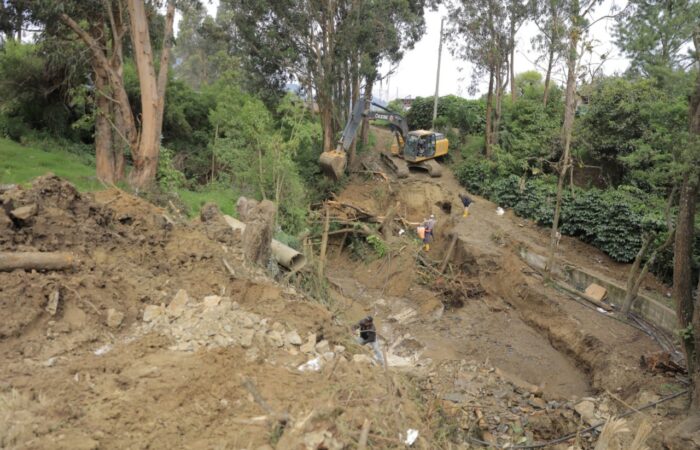 Finalización de trabajos en la quebrada Las Pavas