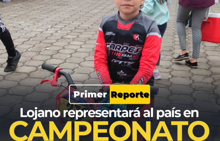 Lojano representará al país en Campeonato Sudamericano de Bicicross