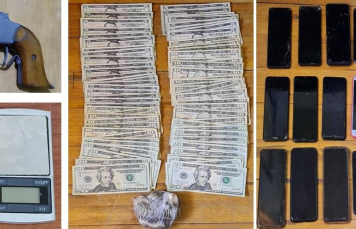 Droga y un arma de fuego en operación «El Hueco»