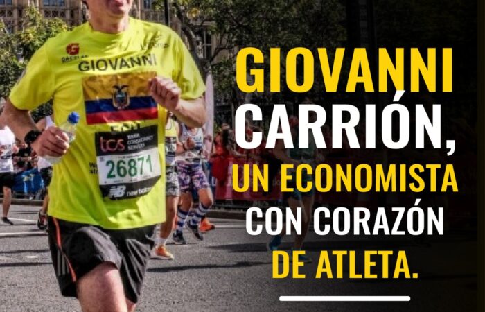 Giovanni Carrión, un economista con corazón de atleta.