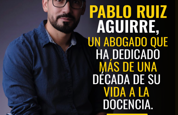 Pablo Ruiz, un abogado que ha dedicado más de una década su vida a la docencia.