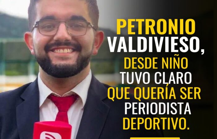 Petronio Valdivieso, desde niño tuvo claro que quería ser periodista deportivo.