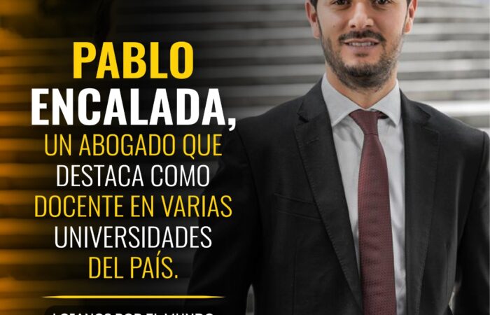 Pablo Encalada, un abogado que destaca como docente en varias universidades del país.