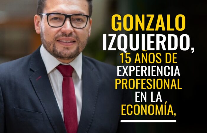 Gonzalo Izquierdo, 15 años de experiencia profesional en la economía.