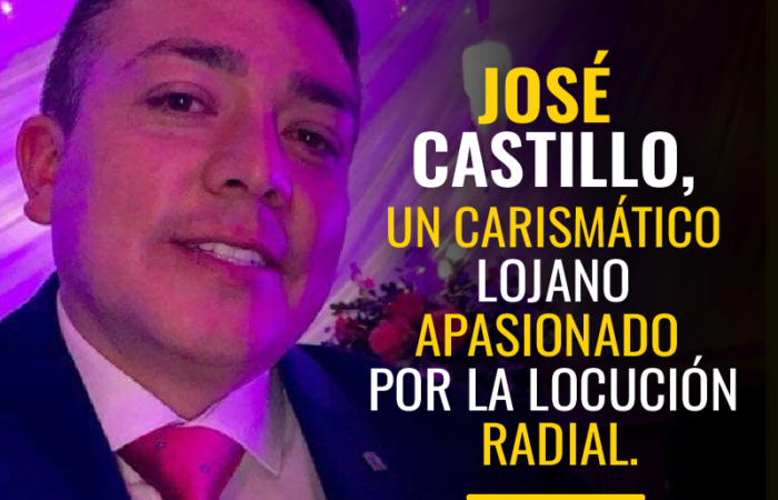 José Castillo, un carismático lojano apasionado con la locución radial.