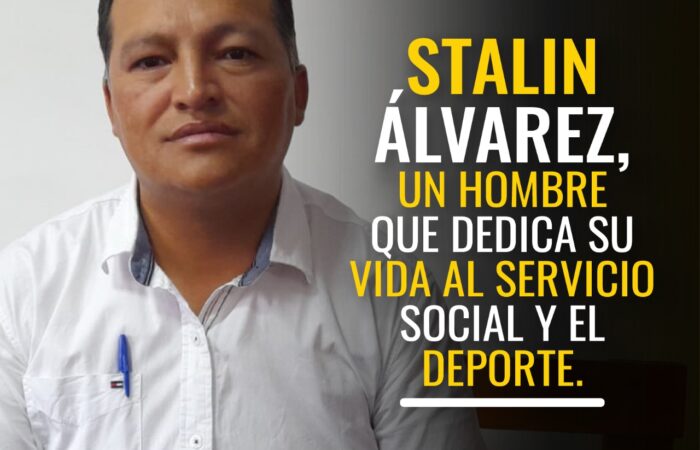 Stalin Álvarez, un hombre que dedica su vida al servicio social y el deporte.