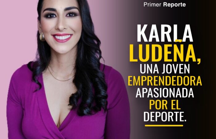Karla Ludeña, una joven emprendedora apasionada por el deporte.