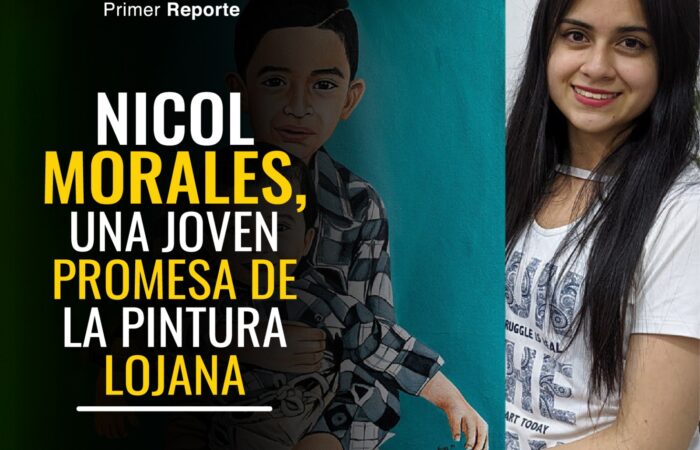 Nicol Morales, una joven promesa de la pintura lojana.