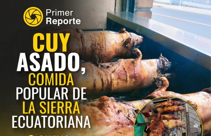 Cuy asado, comida popular de la sierra ecuatoriana