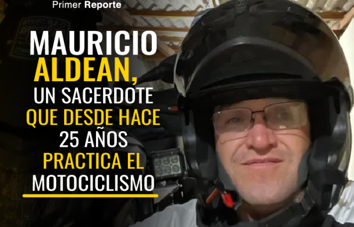 Mauricio Aldean, un sacerdote que desde hace 25 años practica el motociclismo.