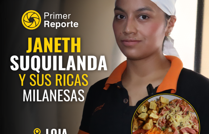 Janeth Suquilanda y sus ricas milanesas.