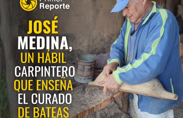 José Medina, un hábil carpintero que enseña el curado de bateas