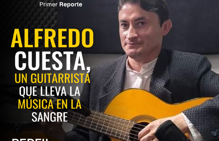 Alfredo Cuesta, un guitarrista que lleva la música en la sangre.