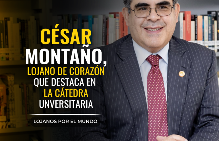 César Montaño, lojano de corazón que destaca en la cátedra universitaria.