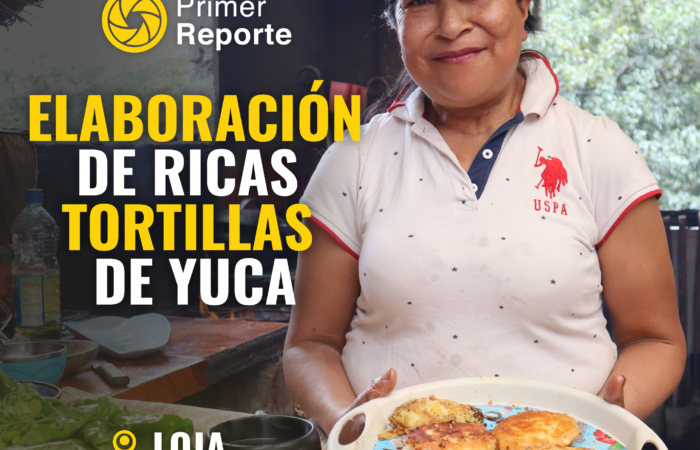Elaboración de ricas tortillas de yuca en Loja