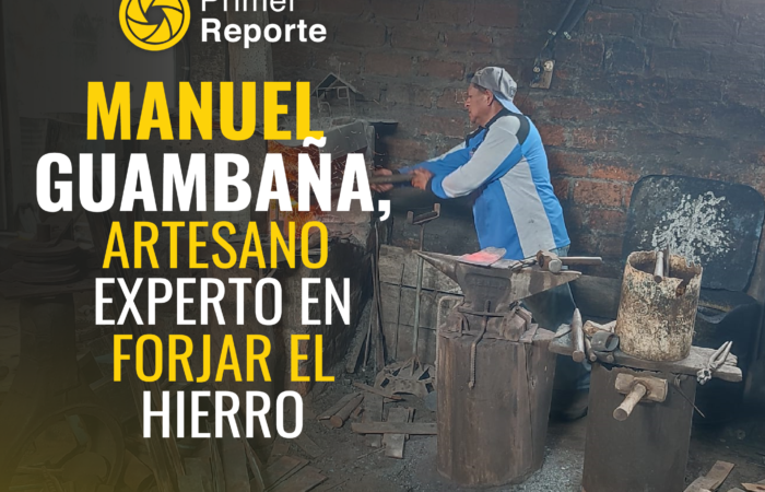 Manuel Guambaña, artesano experto en forjar el hierro