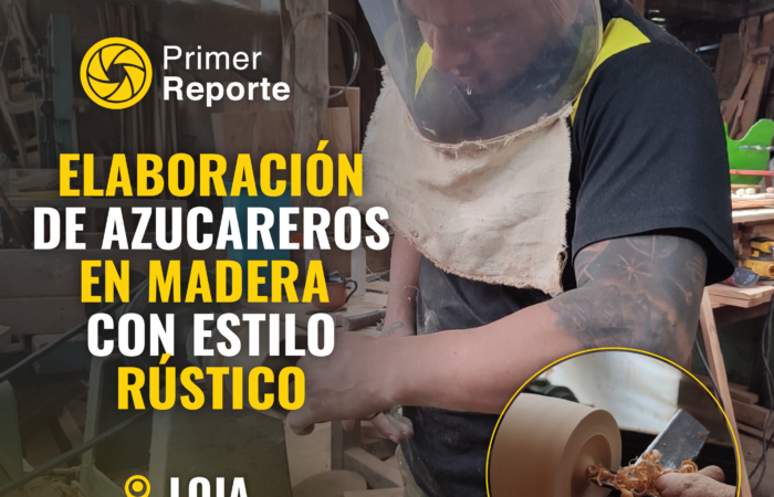 Elaboración de azucareros en madera con acabado rústico