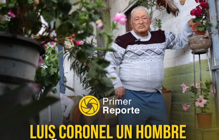 Luis Coronel un hombre de 93 años que ama las plantas