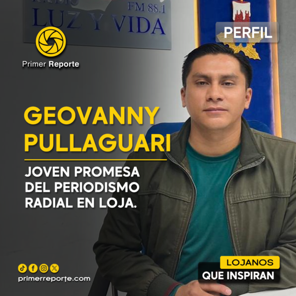 Geovanny Pullaguari y sus desafíos dentro del periodismo radial.