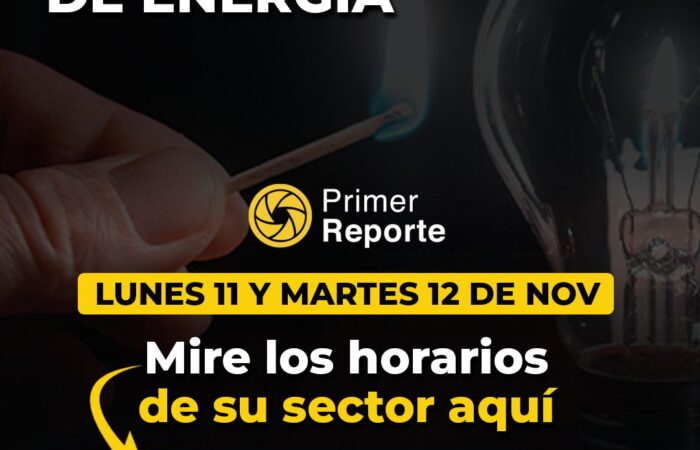 Cortes lunes 11 y martes 12