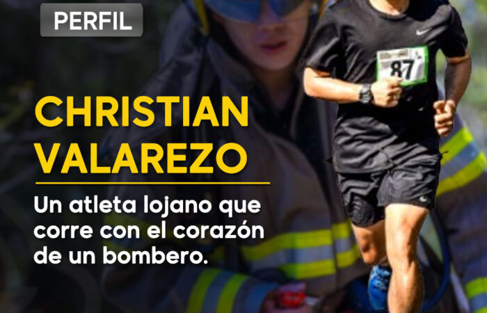 Christian Valarezo: el atleta lojano que corre con el corazón de un bombero