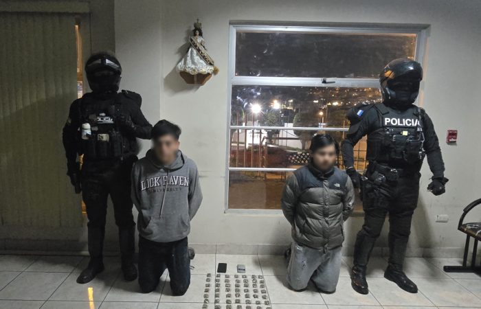 Dos aprehendidos por tenencia de sustancias sujetas a fiscalización