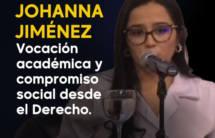 Johanna Elizabeth Jiménez : vocación académica, compromiso social y proyección internacional en el Derecho