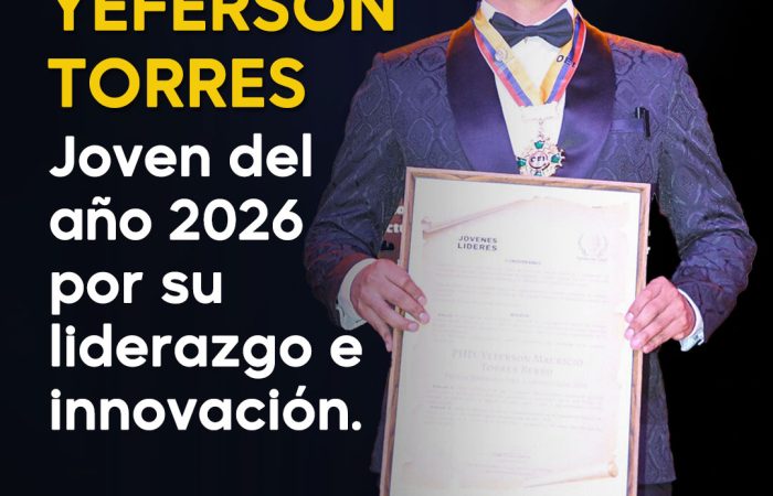 YEFERSON TORRES ES RECONOCIDO COMO “JOVEN DEL AÑO 2026” POR FUNDACIÓN CAJE